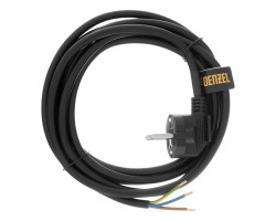 Шнур сетевой Energy Series, ПВС, 3 м, 3 x 1,5 мм, с неразборной вилкой, черный, Denzel-foto2