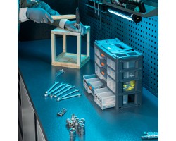 Органайзер для хранения с выдвижными лотками 310х150х260мм, 4 секции, пластик Stels-foto17