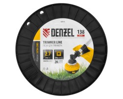 Леска для триммера двухкомпонентная квадрат, 2,7мм х 138м, на DIN катушке EXTRA CORD Denzel-foto3