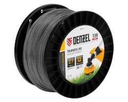 Леска для триммера двухкомпонентная квадрат, 2,7мм х 138м, на DIN катушке EXTRA CORD Denzel