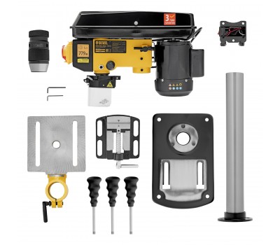 Станок сверлильный DDM-350L, 350 Вт, 13 мм, 5 ск., лазер, настольный Denzel Станок сверлильный DDM-350L, 350 Вт, 13 мм, 5 ск., лазер, настольный Denzel