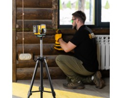 Лазерный уровень мультипризменный DLV-360-3C, 30 м, зеленый луч, Li-Ion 2,4 Aч, кейс// Denzel-foto26