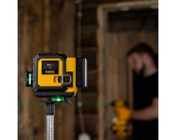 Лазерный уровень мультипризменный DLV-360-3C, 30 м, зеленый луч, Li-Ion 2,4 Aч, кейс// Denzel-foto29