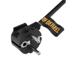 Шнур сетевой Energy Series, ПВС, 3 м, 3 x 1 мм, с неразборной вилкой, черный, Denzel-foto4