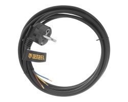 Шнур сетевой Energy Series, ПВС, 3 м, 3 x 1 мм, с неразборной вилкой, черный, Denzel-foto2