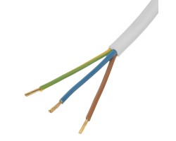 Шнур сетевой Energy Series, ПВС, 1,5 м, 3 x 1 мм, с неразборной вилкой, белый, Denzel-foto3