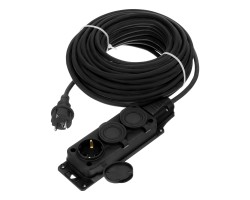 Удлинитель-шнур силовой Top Series, КГТТ, 20м, 3 розетки, 3 x 2,5 мм Denzel