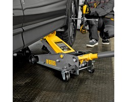 Домкрат гидравлический подкатной 3 т, с фиксатором, быстрый подъем, 135-480 мм, профессиональный Denzel-foto16