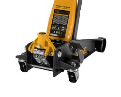 Домкрат гидравлический подкатной 3 т, с фиксатором, быстрый подъем, 135-480 мм, профессиональный Denzel-foto11