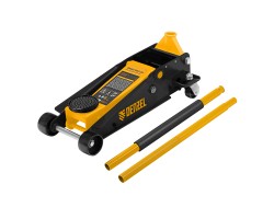 Домкрат гидравлический подкатной 3 т, с фиксатором, быстрый подъем, 135-480 мм, профессиональный Denzel