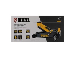 Домкрат гидравлический подкатной 3 т, с фиксатором, быстрый подъем, 135-480 мм, профессиональный Denzel-foto14