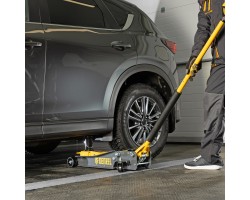 Домкрат гидравлический подкатной, 2/3 т, 98-770 мм, быстрый подъем, низ. подхват, проф, SUV Denzel-foto24