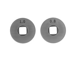 Подающий ролик, V профиль под стальную проволоку 0,8-1мм, посадка квадрат, 2 шт Denzel 