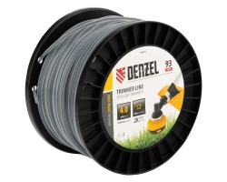 Леска для триммера двухкомпонентная звезда, 4,0мм х 93м, на DIN катушке EXTRA CORD Denzel