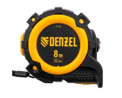 Рулетка 8м х 32мм, автоматич. фиксац., нейлон. покрытие, магнит. зацеп, двухстор. разметка Denzel-foto3