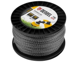Леска для триммера двухкомпонентная витой квадрат, 2,7мм х 196м, на DIN катушке EXTRA CORD Denzel-foto2