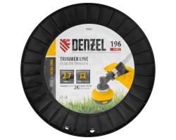Леска для триммера двухкомпонентная витой квадрат, 2,7мм х 196м, на DIN катушке EXTRA CORD Denzel-foto3
