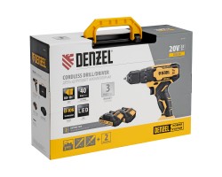 Дрель-шуруповерт аккумуляторная CDQ-20, Li-Ion, 20 В// Denzel-foto19