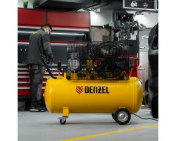 Компрессор воздушный рем. привод BCV 4000-T/200, 4,0 кВт, 200 литров, 690 л/мин Denzel-foto27