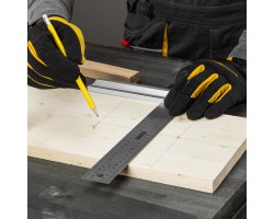 Угольник стальной 300 мм, нержавеющая сталь, градуировка, алюминиевое основание Denzel-foto7