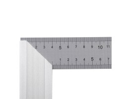 Угольник стальной 300 мм, нержавеющая сталь, градуировка, алюминиевое основание Denzel-foto3