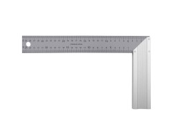 Угольник стальной 300 мм, нержавеющая сталь, градуировка, алюминиевое основание Denzel-foto2