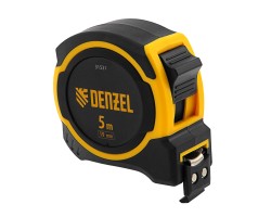 Рулетка 5м х 19мм, двухкомп. корпус, магнитный обрезиненный зацеп Denzel