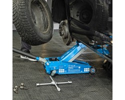 Домкрат гидравлический подкатной, 3 т, 120-450 мм, быстрый подъем, проф. Stels-foto21
