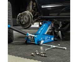 Домкрат гидравлический подкатной, 3 т, 120-450 мм, быстрый подъем, проф. Stels-foto22