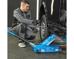 Домкрат гидравлический подкатной, 3 т, 120-450 мм, быстрый подъем, проф. Stels-foto20