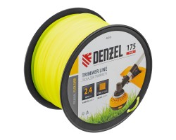 Леска для триммера квадрат, 2,4мм х 175м, на DIN катушке FLEX CORD Denzel