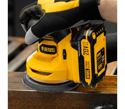 Машина шлифовальная эксцентриковая аккумуляторная CROSH-20-125, Li-Ion, 20 В// Denzel