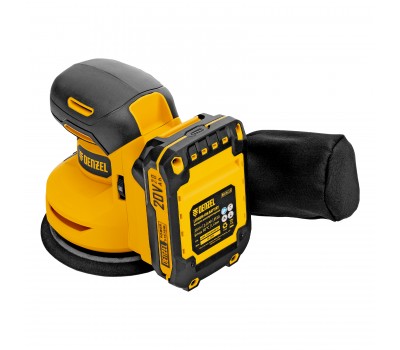 Машина шлифовальная эксцентриковая аккумуляторная CROSH-20-125, Li-Ion, 20 В// Denzel