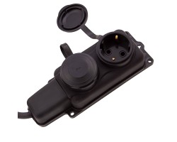 Удлинитель силовой 10 м, 16А, тип УХз16, КГ 3 x 1.5 мм, 2 розетки, Сибртех-foto2