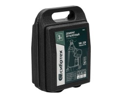 Домкрат гидравлический бутылочный, 3 т, 180-320 мм, в пласт. кейсе Сибртех-foto6