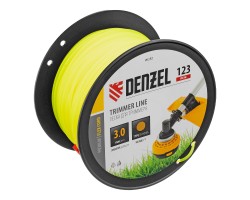Леска для триммера круглая, 3,0мм х 123м, на DIN катушке FLEX CORD, Denzel