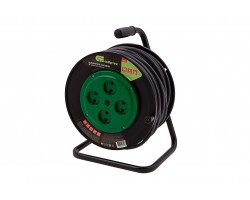 Удлинитель силовой 50 м, 16А, тип УХ10, ПВС, усиленный, на кабельной катушке, 4 розетки без заземления Сибртех-foto7