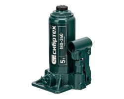 Домкрат гидравлический бутылочный, 5 т, 180-340 мм, в пласт. кейсе Сибртех-foto2