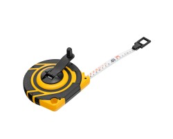 Рулетка геодезическая 20 м х 15 мм, закрытый корпус, фиберглассовая лента Denzel-foto2