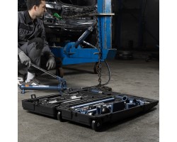 Растяжка гидравлическая, 10 т, набор из 17 предметов, 7 сменных насадок, в пластиковом кейсе на колесах Stels-foto25