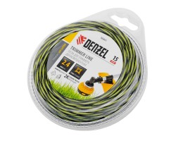 Леска для триммера двухкомпонентная витая квадратная, 2,4мм х 15м, блистер SkyCutter Denzel