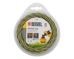 Леска для триммера двухкомпонентная витая квадратная, 2,4мм х 15м, блистер SkyCutter Denzel-foto4