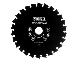 Диск для триммера c долотообразной формой зуба, 200 х 25,4 26 зубов Denzel