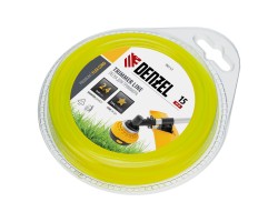 Леска для триммера, звезда 2.4 мм х 15 м, блистер Flex cord Denzel