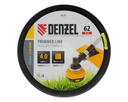 Леска для триммера квадрат, 4,0мм х 62м, на DIN катушке FLEX CORD Denzel-foto3