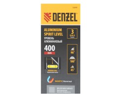 Уровень алюминиевый, магнит., фрезерованный, 3 глазка (1 зеркал.) 0,5 мм/м, 400 мм Denzel-foto9