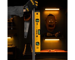 Уровень алюминиевый, магнит., фрезерованный, 3 глазка (1 зеркал.) 0,5 мм/м, 400 мм Denzel-foto17