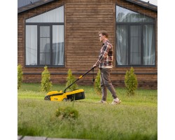 Газонокосилка электрическая GMC-1200, шир.,32см, 1200 Вт, 3 уров., травосб. 30 л Denzel-foto28
