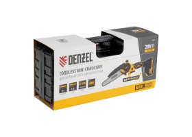 Цепная мини-пила аккумуляторная бесщет., CCS-150, шина 150 мм, Li-Ion, 20 В Denzel-foto39