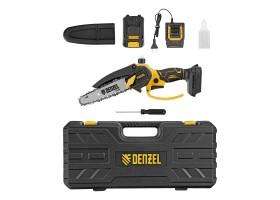 Цепная мини-пила аккумуляторная бесщет., CCS-150, шина 150 мм, Li-Ion, 20 В Denzel-foto2